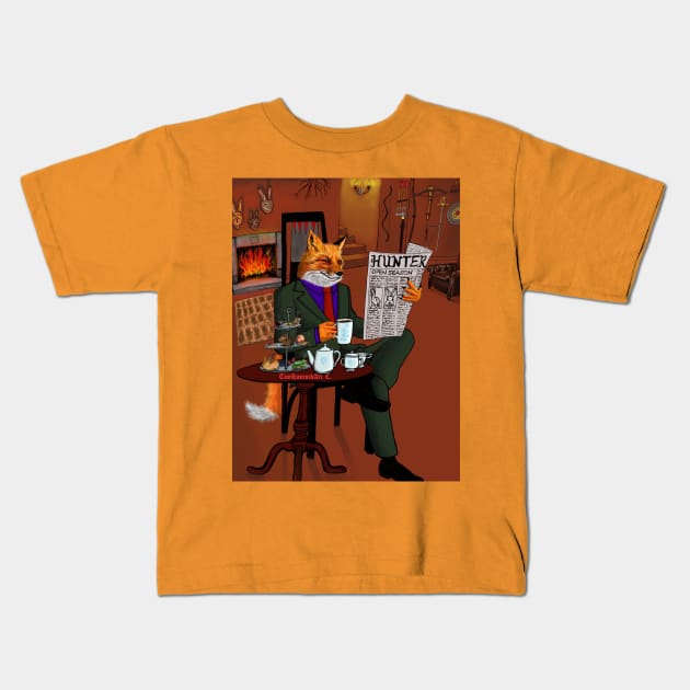 Fox Den Kids T-Shirt by TIMHANCOCKART1